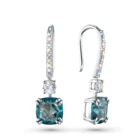Серьги из белого золота с и топазами э0971сг09250359_white