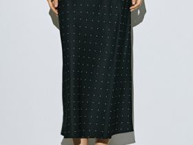 Сатиновая юбка миди А-силуэта, Серый