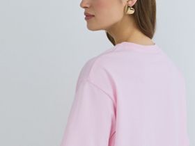 Футболка с принтом, Розовый