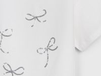 Футболка с пайетками для девочек, Белый