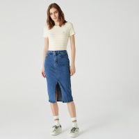 Женская облегающая джинсовая юбка Lacoste