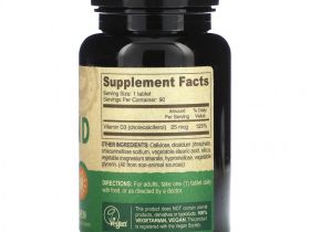 Deva, Веганский витамин D, 1000 МЕ, 90 таблеток