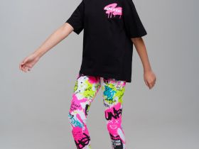 Брюки трикотажные для девочек (легинсы), 2 пары в комплекте