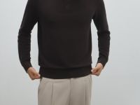 Поло с длинным рукавом, Коричневый