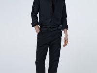 Базовые брюки-чиносы Regular, Черный