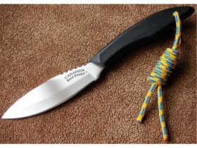 Нож с фиксированным клинком Cold Steel Canadian Belt, сталь 1.4116, рукоять пластик, черный