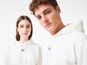 Хлопковая толстовка - худи Lacoste унисекс с капюшоном