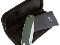 Складной нож CJRB Pyrite Large, сталь AR-RPM9, рукоять микарта зеленая