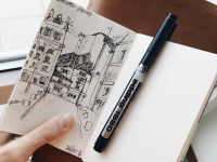 Скетчбук Maxgoodz "Pocket" 9х14 см, 32 л, 100 г