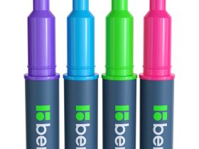 Набор текстовыделителей двусторонних Berlingo "Textline HL220" 4 шт, 5 цв., 0,5-4 мм, европодвес