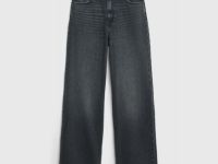 Широкие джинсы со средней посадкой, Серый