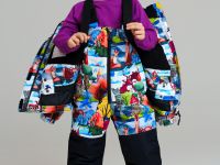 Комплект текстильный с полиуретановым покрытием для девочек: куртка, полукомбинезон