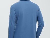 Поло с длинным рукавом из хлопка