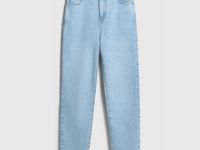 Прилегающие джинсы Mom, Голубой