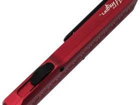 Автоматический нож Nimo Slender Man, сталь D2, выкидной фронтальный нож, рукоять алюминий красный