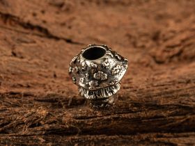 Бусина для темляка Мухоморчик, мельхиор