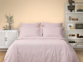 Постельное белье полукомплект Vichy, коричневое