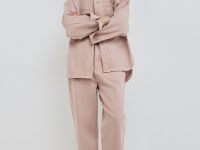 Джинсовая куртка-рубашка, Розовый