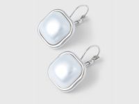 Серьги с перламутровой эмалью, Мультицвет