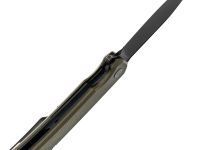Складной нож Petrified Fish Tunny PFB05GRMDW, сталь Sandvik 14C28N, рукоять микарта, зеленый