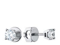 Пусеты из белого золота с бриллиантами э4001пс11102200