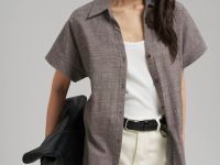 Приталенное платье-рубашка с поясом