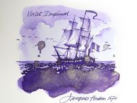 Чернила в банке Herbin Prestige 1670, 50 мл, Gris Orage Темно-серый с золотыми блестками