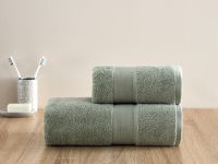 Полотенце махровое Classico, зеленое