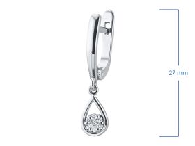 Серьги из белого золота с бриллиантами э4701сг08170100
