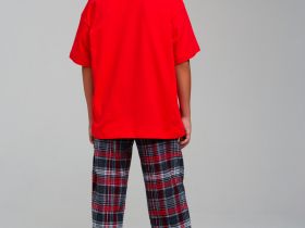 Комплект для мальчиков: брюки текстильные, фуфайка трикотажная (футболка)