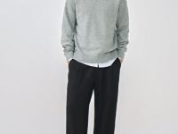 Джемпер с содержанием шерсти, Серый