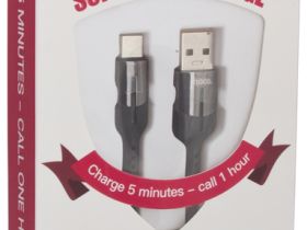 U68 USB to USB-C 1.2m Black