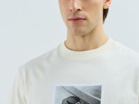 Футболка из хлопка с фотопринтом, Белый