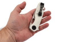 Складной нож Reptilian Тобол-03, сталь D2, рукоять белый G-10