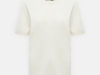 Джемпер с коротким рукавом и округлой горловиной