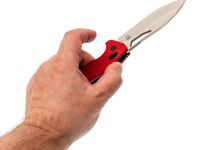 Складной нож Obertech ns-01 Drop point satin, сталь VG-10, рукоять G10, красный