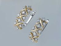 Серьги из комбинированного золота э4812сг09210303