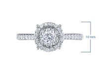 Кольцо из белого золота с бриллиантами э0901кц09163800