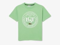 Детская футболка Lacoste из хлопка с принтом