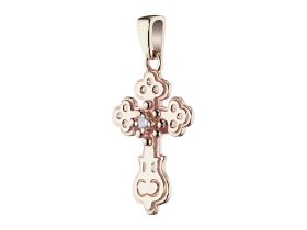 Подвеска из красного золота с бриллиантом э0201пд12092800