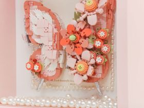 1960_MK Конструктор Розовая бабочка в рамке