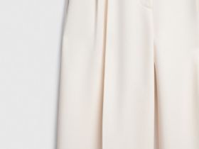 Брюки из поливискозы со складками, Бежевый