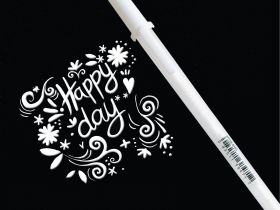 Ручка гелевая Souffle Glaze 3D пастельный белый покрывной