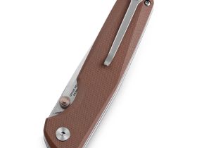 Складной нож Bestechman Velix, сталь 14C28N, рукоять G10, коричневый