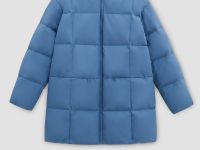 Стеганый пуховик с капюшоном