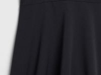 Платье с контрастным воротником для девочек, Черный