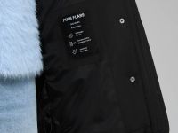 Удлиненный пуховик с натуральным пухом