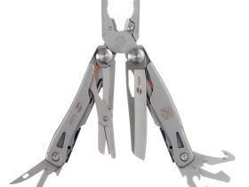 Мультитул Stinger 106 мм, 15 функций, оранжевый, в комплекте нейлоновый чехол