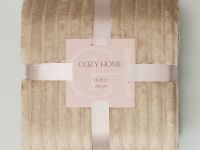 Плед Soft strip, серо-бежевый