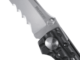 Складной нож CRKT R1804 Ruger® Knives Go-N-Heavy™, сталь 8Cr13MOV Stonewashed Combo Blade, рукоять алюминий